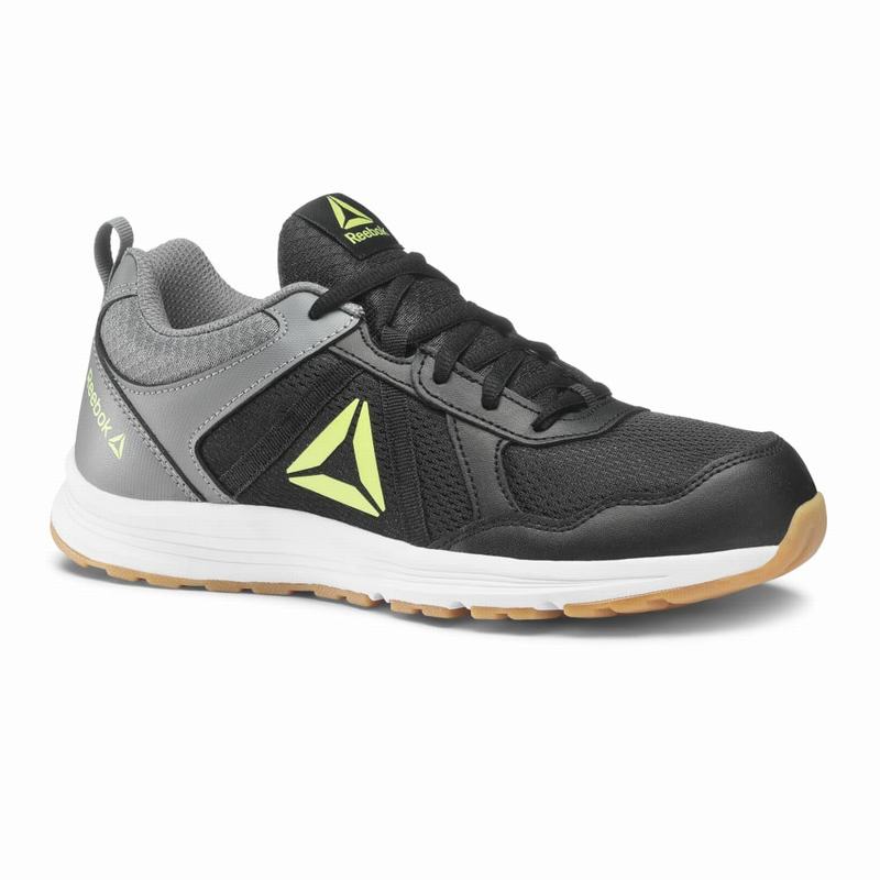 Reebok Almotio 4.0 Bežecké Tenisky Chlapcenske - Čierne/Siva/Svetlo Zelene YX1737RT